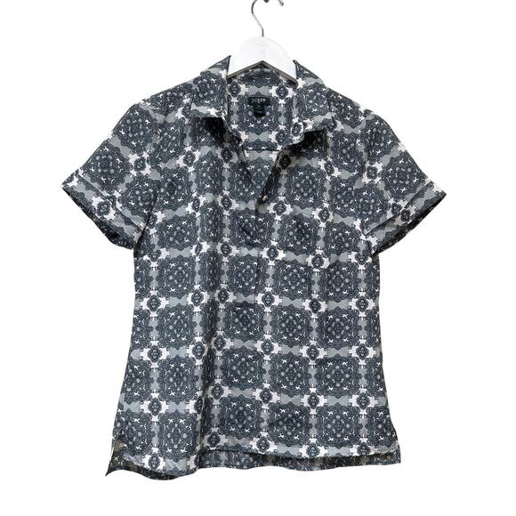J Crew Size 4 Work Office Siren Blouse Top Business Classic Professional Shirt - Picture 1 of 9